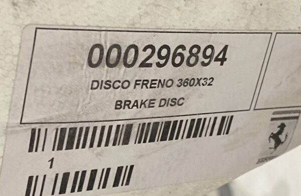 Ferrari FF / GTC4 Lusso / Rear Brake Disc / Part Numbers: 296894, 274335 - Image 5