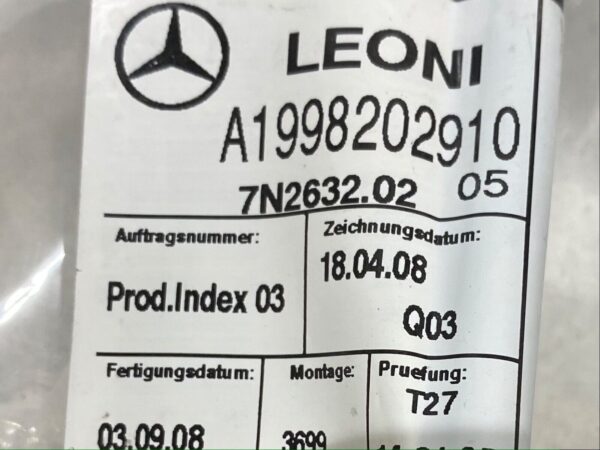 Mercedes-McLaren / Wiring Harness / Part Numbers: A1998202910, 7N0698, 7N1029, 2085452328 - Image 9