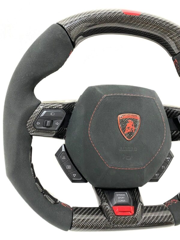 LAMBORGHINI HURACAN wildleder lenkrad steering wheel suede CARBON RED 353379107002 2