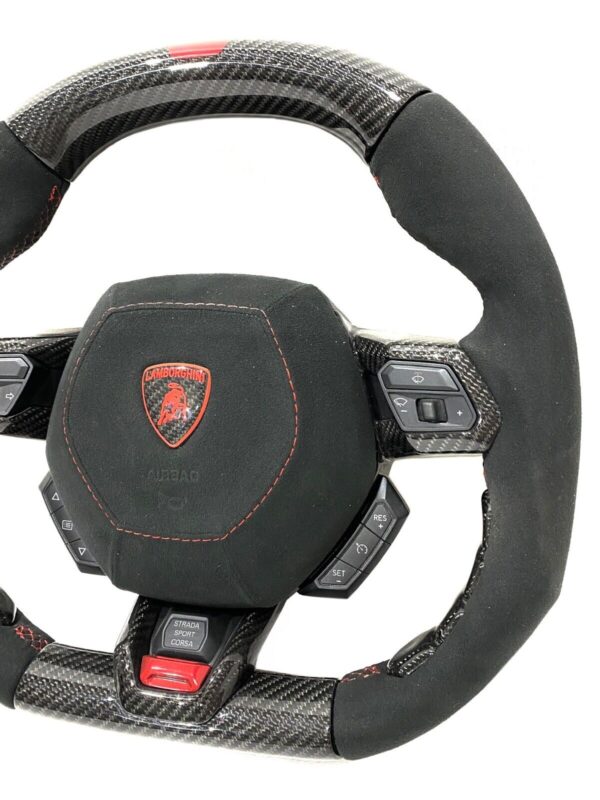 LAMBORGHINI HURACAN wildleder lenkrad steering wheel suede CARBON RED 353379107002 3