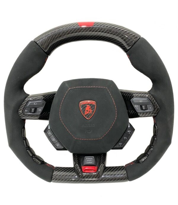 LAMBORGHINI HURACAN wildleder lenkrad steering wheel suede CARBON RED 353379107002