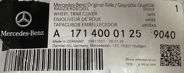 MERCEDES BENZ nabenkappe nabendeckel wheel trim cover center cap 4x A1714000125 353842892553 5