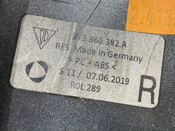 PORSCHE rechts abdeckung right cover nr 9Y3860382A 353991696793 3