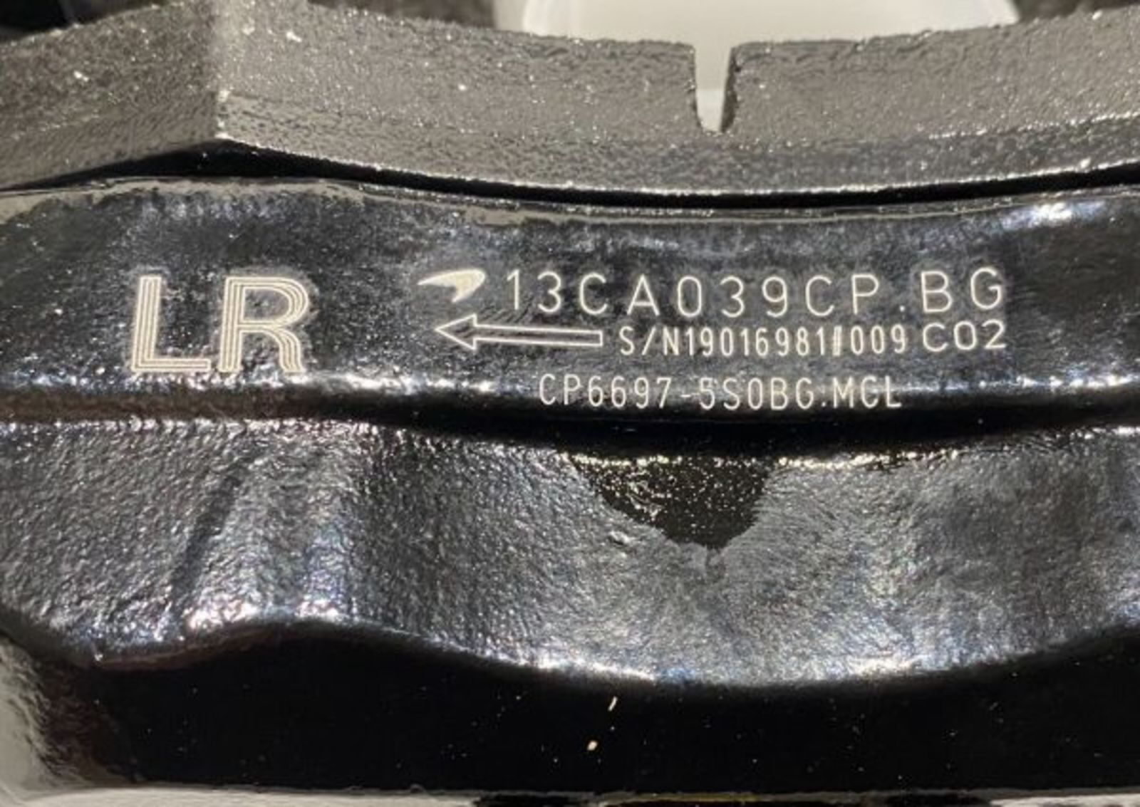 MCLAREN bremssattel brake caliper RR LH nr 13CA039CP BG 353877354026 5