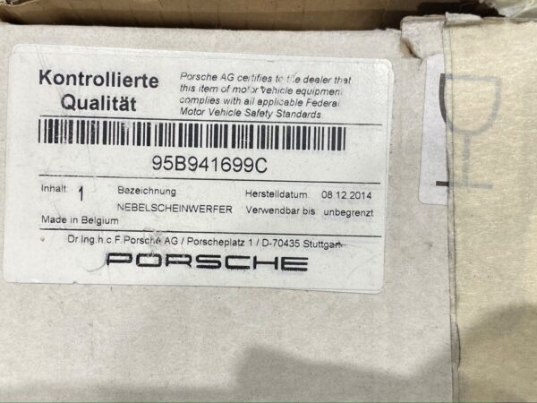 Porsche Cayenne E2 / Left Fog Tail Light Lamp / Part Number: 95B941699C - Image 7